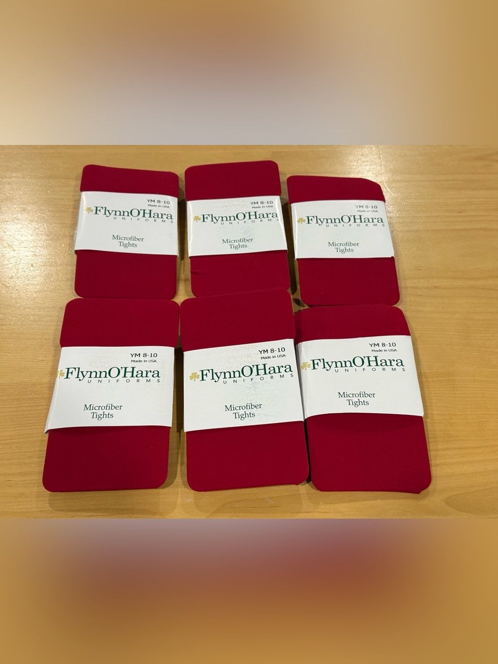 Lot Of 6 FlynnO’Hara Uniforms Microfiber Tights Opaque Lipstick Sz. YM 8-10 New